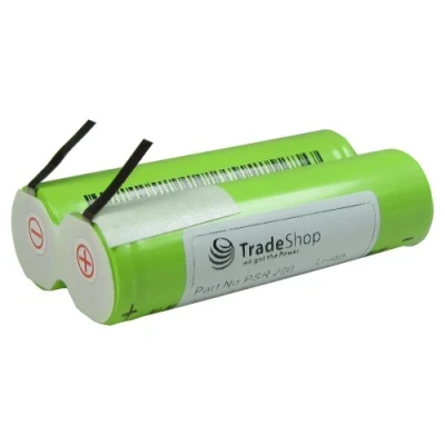 Imagen de Trade Shop Batería de ion litio alto rendimiento 7,2 V/7,4 V/2200 mAh para lijadora Bosch Prio, PSR200 PSR 200 7.2 LI, atornillador inalámbrico equivalente a BST200 BST