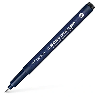 Imagen de Tombow WS EFL01 Mono Rotulador de punta fina, trazo 01, color negro