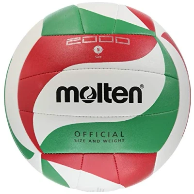 Imagen de Molten Top Training Volleyball Gr. 5 Balón, Unisex, Blanco/Verde/Rojo