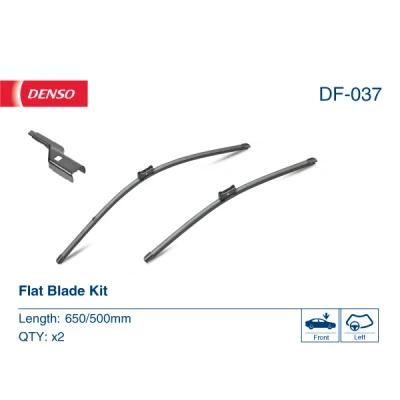 Imagen de Limpiaparabrisas Denso Flat DF 037 Escobilla con hoja plana VOLVO: V50, C30, XC60 I, BMW: X5, X6, X7