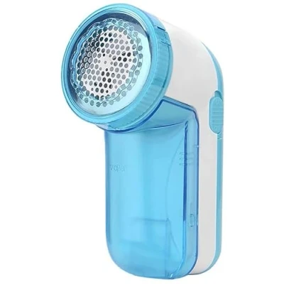 Imagen de Pritech Quitapelusas eléctrico Adecuado para Todas Las Prendas, con Orificios de 3 tamaños en la Rejilla Pelusas Cualquier tamaño (14 cm Azul)