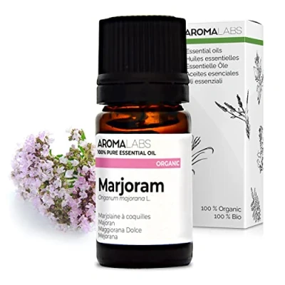 Imagen de BIO Aceite Esencial Mejorana 5mL 100% Puro, Natural, Quimiotipado y Certificado AB Aroma Labs (Marca Francesa)