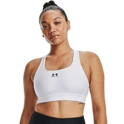 Imagen de Under Armour UA HG MID Padless Sujetadores deportivos con sujeción media, Mujer, Talla: XS, White/black