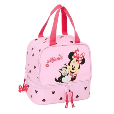 Imagen de Safta MINNIE MOUSE NAIVE Portameriendas, Portatodo, Calidad y Máxima Resistencia, Porta Comida, Recreo, Merienda Desayuno, 20x15x20 cm