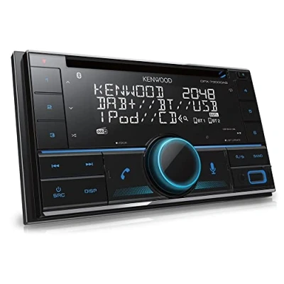 Imagen de Kenwood Radio Digital cristalina DPX 7300DAB. Tecnología Bluetooth para Manos Libres, Posibilidad de Utilizar el Smartphone como Mando a Distancia, Compatible con Alexa, Negro Pantalla Multicolor