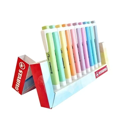 Imagen de STABILO swing cool Pastel Juego de 10 subrayadores (10 unidades, con colores diferentes)