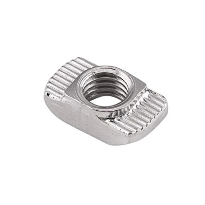 Imagen de 50pcs M4, M5, M6, M8 Tuercas de Cabeza Martillo T ranura Carredera en Acero Carbono Recubiertas Zinc Estándar Europeo(EU40 M8*19.5 * 10)
