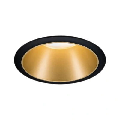 Imagen de Paulmann 93403 Luminaria empotrable LED Cole redonda incl. 1x6,5 W, foco regulable, negro, oro mate, lámpara empotrable, plástico, aluminio zinc, de techo 2700 K