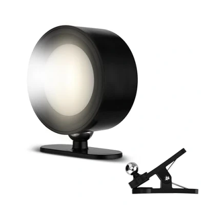 Imagen de REV lámpara de sujeción con batería, pared LED interior 120 lm, regulable, extensible 360, ideal para pasillo, dormitorio y salón, color negro