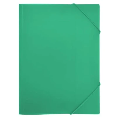 Imagen de RAYLU PAPER Carpeta con gomas elásticas y solapas Tamaño A4, carpetas de almacenamiento para documentos, oficina escuela, Hechas polipropileno 100% reciclable (A3, Verde)