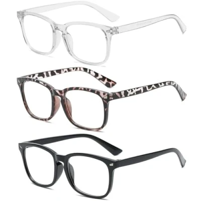 Imagen de Gafas Luz Azul,3 Pares de Ordenador Gaming,Antifatiga Anti Azules Unisex Proteccion Máxima,Gafas Azul,Blue Light Blocking Glasses,para Ordenador,Gamingy Lectura,Protección