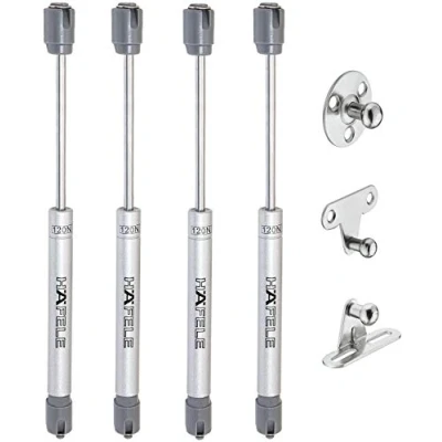 Imagen de Hafele 120N Hidráulico Amortiguador Resorte Soporte de Compresión para Puertas Armario Muelle Piston Gas Muebles Cocina Elevación Neumática Spring Lid Stay Potencia Paquete 4, Gris, 0