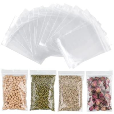 Imagen de AiQInu Sacchetti Plastica 10 x 15 cm, 100 Pezzi Alimenti Richiudibili, Buste Trasparenti Ziplock Bags per Gioielli, Componenti Elettronici