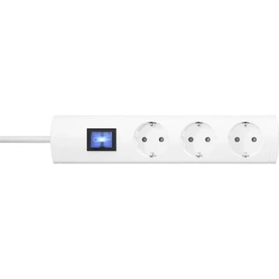 Imagen de Kopp UNOversal® Plus Regleta de 3 enchufes m con Interruptor y Gran Distancia I Enchufe múltiple atornillable protección táctil Conector Interior Blanco 232602016