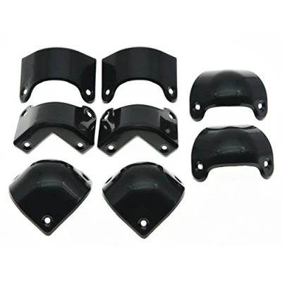 Imagen de 4 tapas esquineras frontales y traseras de plástico Kaish para amplificador guitarra Marshall