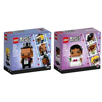 Imagen de Lego Brickheadz Bride 40383 &amp; Groom 40384 Set (Choose Spouse Set) (Bride Groom)
