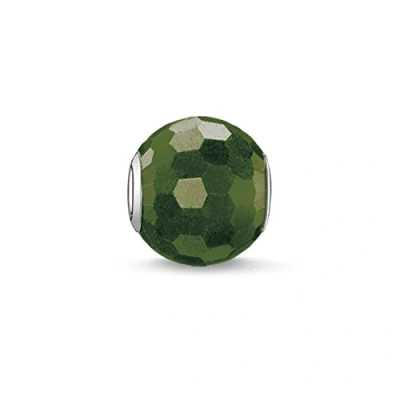 Imagen de Thomas Sabo Ladies Bead Heliotropo verde facetado Karma Beads 925 Sterling Silver K0090 652 6