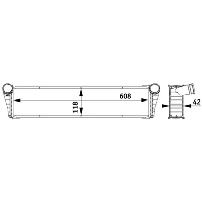 Imagen de MAHLE ORIGINAL CR 778 000P Radiador, refrigeración del motor para vehículos con/sin climatización 608 118 42 Aletas soldadas