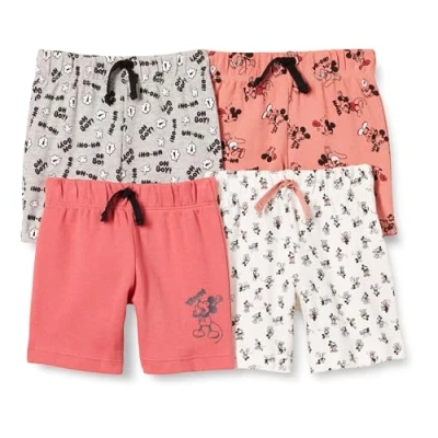 Imagen de Amazon Essentials Disney Marvel Star Wars Shorts Unisex Bebés, Pack de 4, Paquete 4 Expresiones Mickey, 6 9 Meses