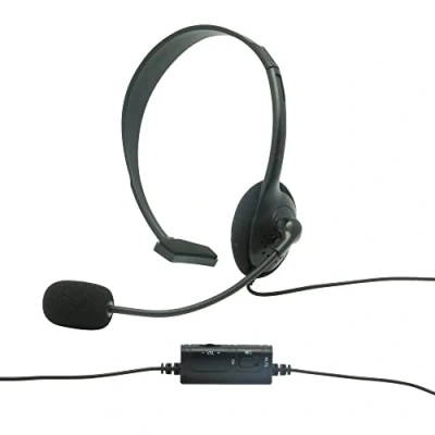 Imagen de Konix Mythics Cascos de gaming monoaurales con cable PS 100, para consola PS4, micrófono ligero antirruido, negro