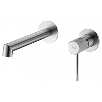Imagen de Mice Grifo monomando de Lavabo empotrado Griferia empotrada laton serie Line Color niquel cepillado GLD038/NQ