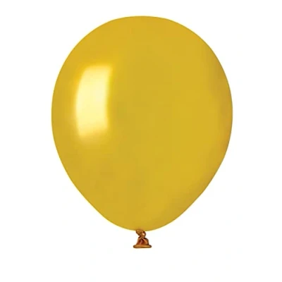 Imagen de Paquete 100 globos nacarados en latex natural Premium Quality A50 (Ø 13cm / 5&quot;), oro nacarado