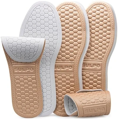 Imagen de SULPO 3 pares de plantillas para zapatos y pies frescos, cómodas suelas contra el sudor, ligeras lavables, talla 35 36