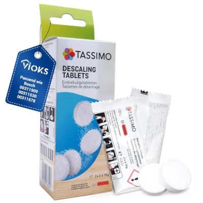 Imagen de VIOKS 4 Pastillas descalcificadoras de repuesto para cafetera Bosch Siеmens 00311530 311909 00311909 antical Tassimo TCZ6004