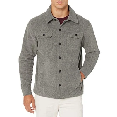 Imagen de Amazon Essentials Sobrecamisa de Forro Polar con Manga Larga Hombre, Carbón Mezcla, M