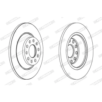 Imagen de FERODO PREMIER DDF1307C Disco de freno 302 12 5 macizo revestido con tornillos AUDI: A6 C6 Berlina, Avant