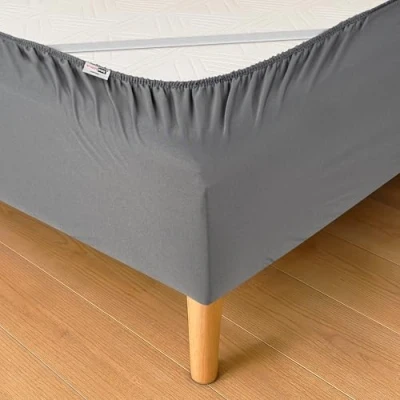 Imagen de WRAPPYBAG Cubre Somier 160 x 200 de algodón con Elásticos Renueva y Moderniza tu Antiguo Color Antracita 6 Tamaños Disponibles