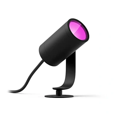Imagen de Philips Hue Foco inteligente de exterior Lily, Luz Blanca y Colores, Compatible con Alexa Google Home, Color Negro (extensión)