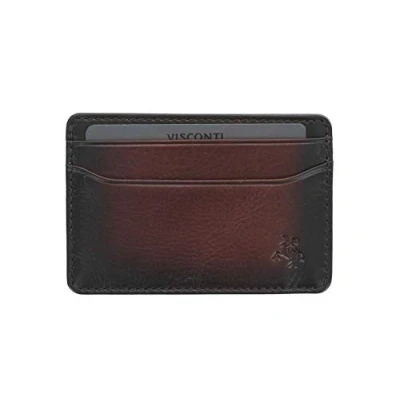 Imagen de Visconti Atelier Colección Evan Titular de la Tarjeta crédito Cuero Bloqueo AT54 RFID Bronceado bruñido