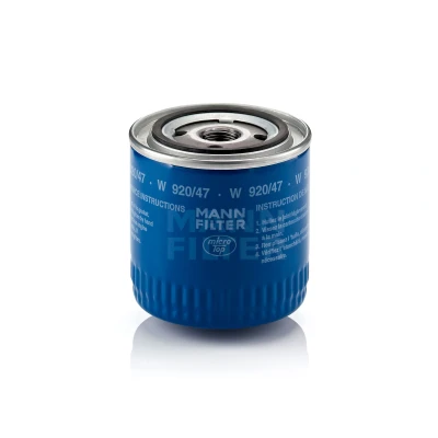 Imagen de MANN FILTER W 920/47 Filtro de aceite M 20 X 1.5 con válvula bloqueo retorno enroscable JEEP: Cherokee II, Wrangler I SUV