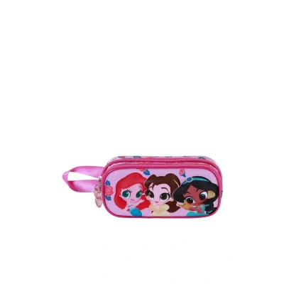 Imagen de Disney Princesas Flowers Estuche Portatodo 3D Doble, Rosa, 22 x 10 cm