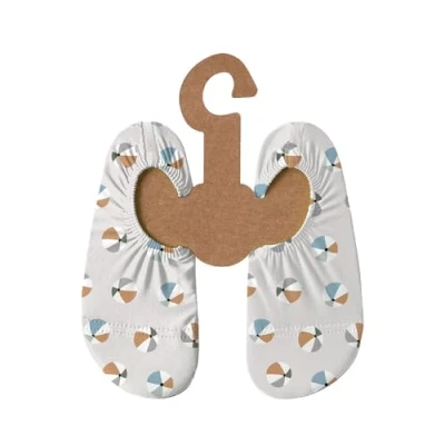 Imagen de Slipstop Zapatos de playa para niños, antideslizantes, deportivos, natación, vacaciones, unisex, protección solar UPF 50+, Beachbal Naturel, 24/26 EU