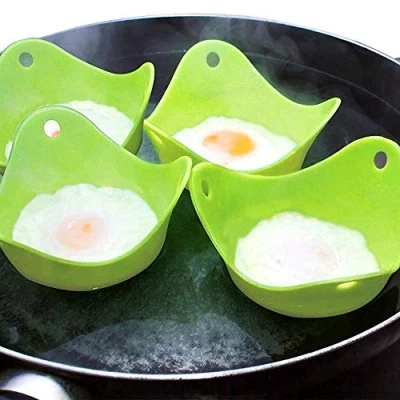 Imagen de Uteruik Molde de silicona para escalfar huevos, 4 unidades