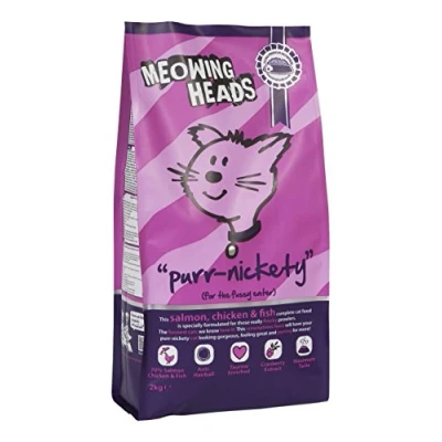 Imagen de Meowing Heads Dry Cat Food Comida Seca para Gatos So Fish Ticated Salmon 100% Natural, Salmón Y Pollo Sin Aromas Artificiales, Ayuda A Mejorar La Digestión, 1,5 kg, 1500