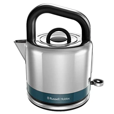 Imagen de Russell Hobbs Hervidor de Agua Eléctrico Distinctions Ocean Blue, 1.5 litros, 2400 W Filtro Antical, Zona Ebullición Rápida, 360grados, Indicador Nivel Acero Inoxidable Azul, 26421 70