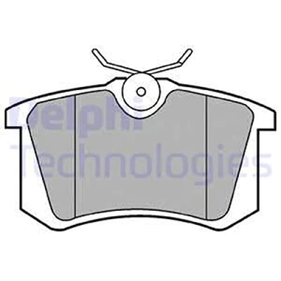 Imagen de DELPHI LP2255 Juego de pastillas freno no preparado para indicador desgaste Chapa antichirridos con accesorios AUDI: A4 B6 Berlina