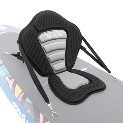 Imagen de SereneLife asiento kayak, Paddle surf, Tabla, Silla, Accesorio, Diseño ajustado para todos los tamaños: grandes y pequeños, Desmontable, Universal, Botes de remo, Barcos pesca