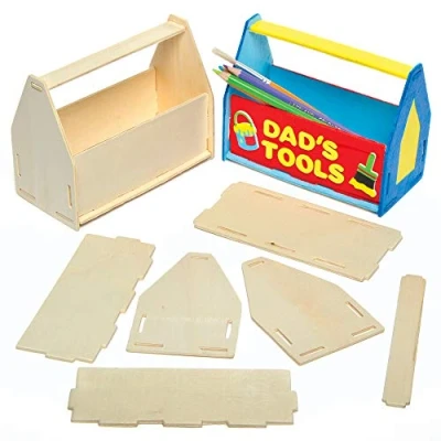 Imagen de Baker Ross Kits de Madera para ordenar tu Escritorio (Paquete 3) Que los niños Pueden Montar, Decorar y Regalar en el Día del Padre (AG798)