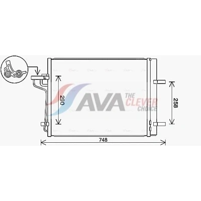 Imagen de PRASCO FD5647D Condensador con secador 10,3 7,0 Aluminio 576 FORD: FOCUS 3, 3 Turnier, KUGA 2