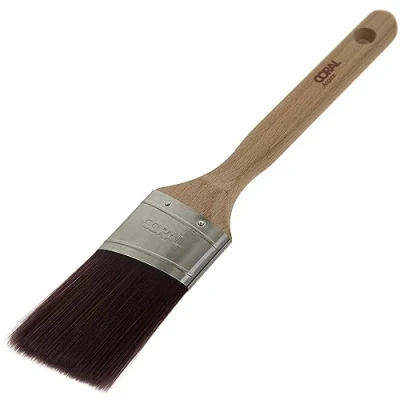 Imagen de Coral 31773 Aspire Pincel profesional de 2 pulgadas con corte en ángulo firme perfil largo ovalado americano para un rápido y preciso, acabado ultra suave emulsión comercial o mango