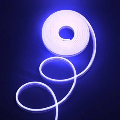 Imagen de EXTRASTAR Tira de Luz LED Neón, Azul, 12V, Cable 5M, 120 LED, Impermeable IP65, 8.5W/M, no Regulable, para Jardín, Exterior, Festival, Fiesta, Adaptador incluido