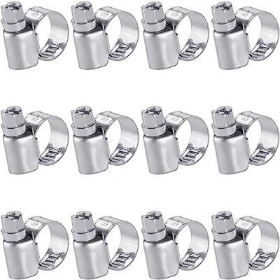 Imagen de Poppstar Abrazaderas de acero inoxidable 8 12mm con ancho banda 9mm, calidad W2 (12 piezas)