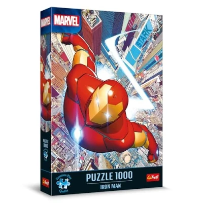 Imagen de Trefl Premium Plus Quality Puzzle Marvel: Iron Man 1000, Serie de Rompecabezas con los Personajes Favoritos, Ajuste Piezas, para Adultos y Niños a Partir 12 años, Multicolor (10862)