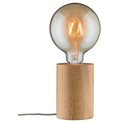 Imagen de Paulmann 79640 Neordic Talin máx. 1x20 W, luminaria de sobremesa E27, lámpara para mesita Noche 230 V Madera, sin Fuente luz