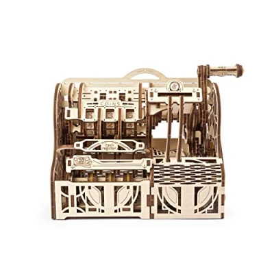 Imagen de UGEARS maquetas para Construir Adultos Caja registradora Puzzle 3D Modelo mecánico uniqo Kit y Adolescentes Rompecabezas Madera Kits de construcción