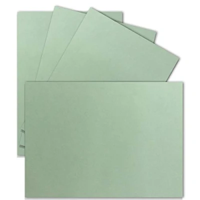 Imagen de 25 tarjetas individuales DIN A6 10,5 x 14,8 cm 240 g/m² eucalipto cartón de arcilla papel para manualidades postales en blanco